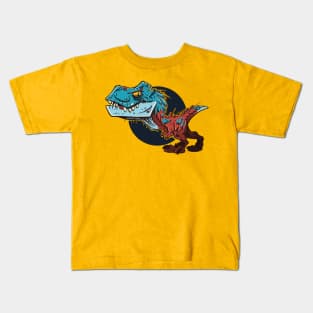 Blue and Red Fury Dino Kids T-Shirt